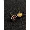 Image 2 : Antique Rose Cut Genuine Garnet Earrings