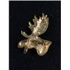 Image 2 : Gold Plated Moose Brooch