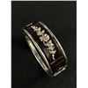 Image 1 : Antique Enamel Silver Black Hinged Bangle