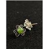 Image 2 : Antique Jade Stud Filigree Earrings