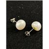 Image 2 : Large Genuine Pearl Earrings .925