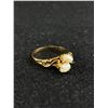 Image 1 : Vintage Gold Plated Genuine Pearl Ring with Celluloid Box
