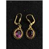 Image 1 : Fabulous Pair of 1930's European Amethyst Drop Earrings