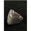 Image 2 : Vintage Sterling & marcasite 1940's Dress Ring