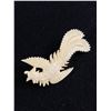 Image 1 : Vintage Hand Carved Phoenix Bird Bone Brooch