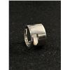 Image 2 : 925 Sterling Silver Wide Ring Band. Signed with Stone