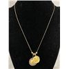 Image 1 : Vintage Sterling Silver Pendant & Sterling Silver Necklace with Gold Beads