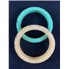 Image 1 : 2 Lucite, Celluloid? Bangles with Rhinestones