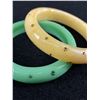 Image 2 : 2 Lucite, Celluloid? Bangles with Rhinestones