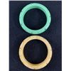 Image 3 : 2 Lucite, Celluloid? Bangles with Rhinestones