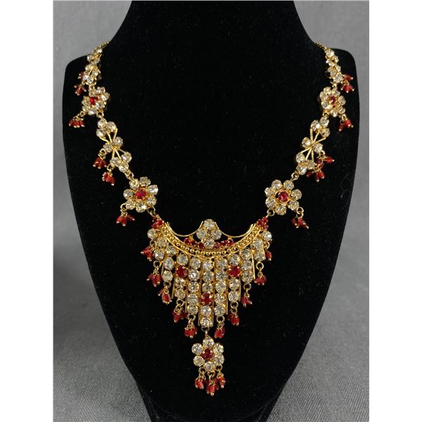 Gorgeous Red Rhinestone Choker Necklace
