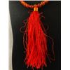 Image 2 : Genuine Carnelian Bead Necklace with Tassels