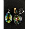 Image 2 : Vintage Miscellaneous Stone, Glass,Crystal Pendants Etc