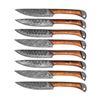 Image 3 : Cape Buffalo Horn Steak Knife Set - Includes Eight Knives