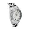 Image 3 : Rolex Ladies Stainless Steel Silver Index Diamond Bezel Date Wristwatch
