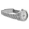 Image 4 : Rolex Ladies Stainless Steel Silver Index Diamond Bezel Date Wristwatch