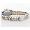 Image 5 : Rolex Ladies Quickset 2T 18K & Steel Silver Index Dial Diamond Lugs 26MM Wristwa