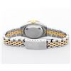 Image 6 : Rolex Ladies Quickset 2T 18K & Steel Silver Index Dial Diamond Lugs 26MM Wristwa