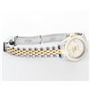 Image 7 : Rolex Ladies Quickset 2T 18K & Steel Silver Index Dial Diamond Lugs 26MM Wristwa