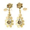Image 5 : Vintage Victorian Revival 14k Gold Amethyst Textured Tear Drop Dangle Earrings