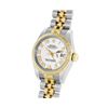 Image 3 : Rolex Ladies 18K Gold And Steel White Roman Hidden Clasp Datejust 26MM