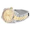 Image 4 : Rolex Mens 2 Tone Champagne Index Diamond And Emerald Bezel Datejust Wristwatch