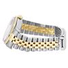 Image 5 : Rolex Mens 2 Tone Champagne Index Diamond And Emerald Bezel Datejust Wristwatch