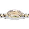 Image 7 : Rolex Mens 2 Tone Champagne Index Diamond And Emerald Bezel Datejust Wristwatch