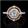 Image 1 : 0.51 ctw CENTER Diamond 14K Yellow and White Gold Ring (0.91 ctw Diamonds)