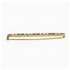 Image 6 : Antique Art Nouveau 14k Yellow Gold Peridot Seed Pearl Open Work Bar Pin Brooch