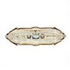 Image 3 : Antique Art Deco 14k White Gold Aquamarine & Diamond Open Filigree Wide Bar Pin