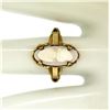 Image 4 : Antique Victorian 10k Yellow Gold Simple Petite Carved Pink Stone Cameo Ring