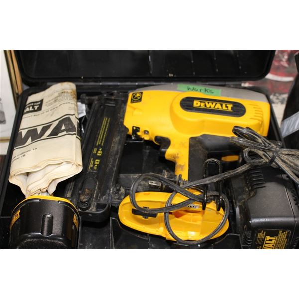 DeWalt DC608 2" 18GA cordless brad nailer works