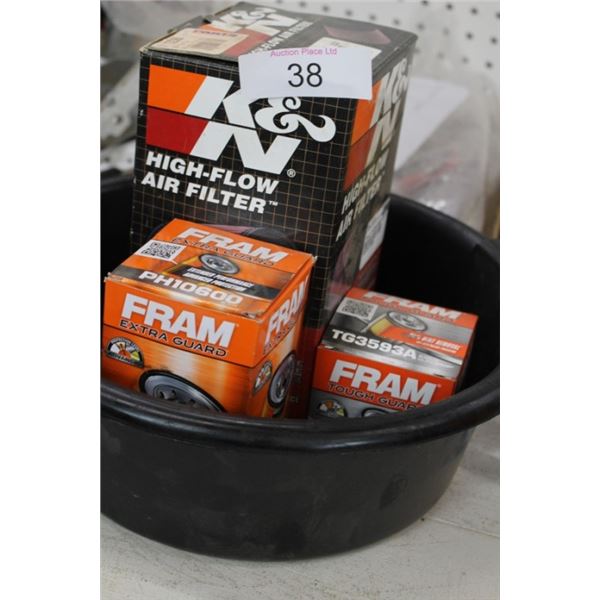 Oil filters, K&N air filters