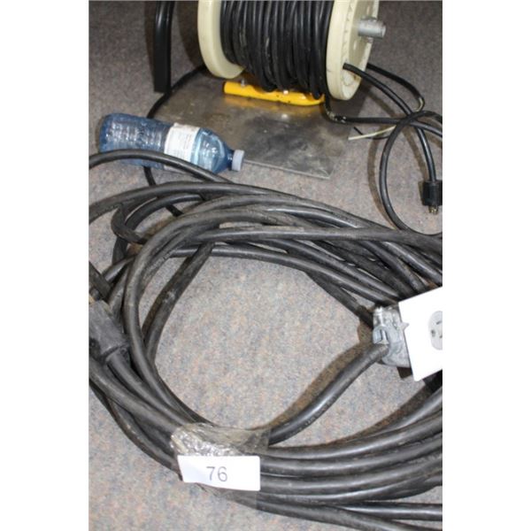 Extension cord, extension cord reel