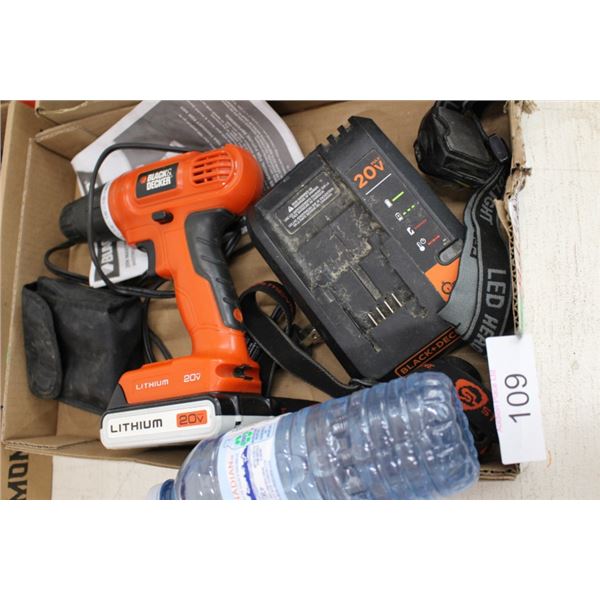 Black & Decker 20V max cordless drill LD120,