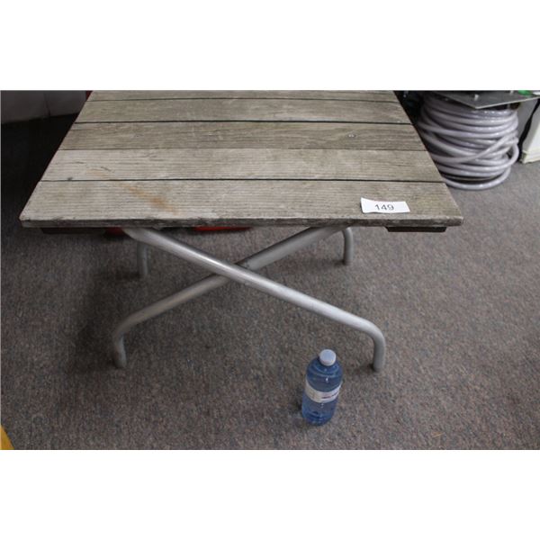 Outdoor table, coca cola umbrella