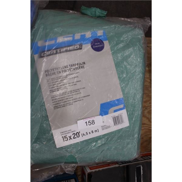 15'x20' green tarp