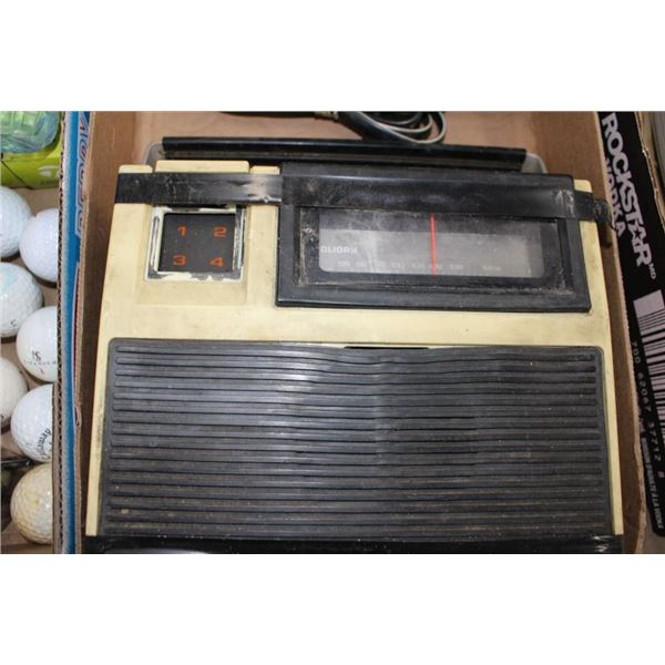 Vintage radio, cassette recorder