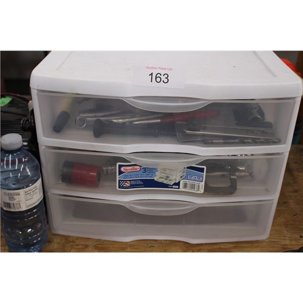 Plastic drawer organizer, vise grip folding