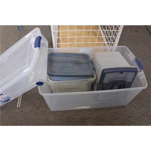 Plastic storage bins