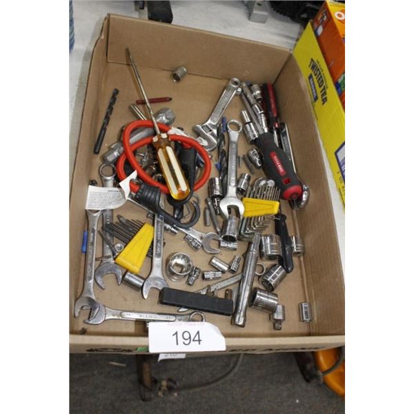 Sockets, screwdrivers, alan keys, combination