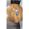 Image 2 : Vintage round wood table/drop leaf