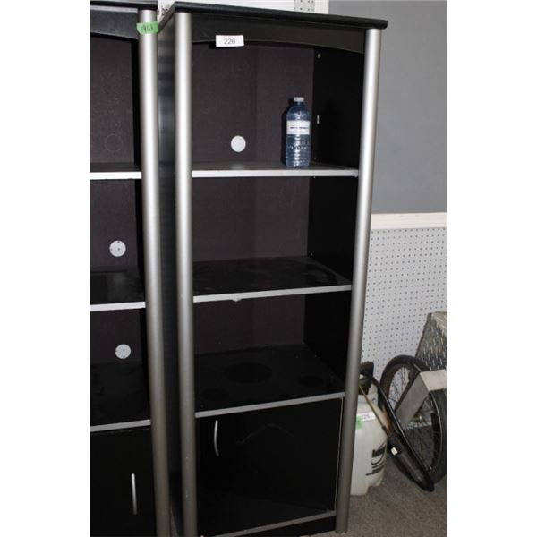 Black storage shelf