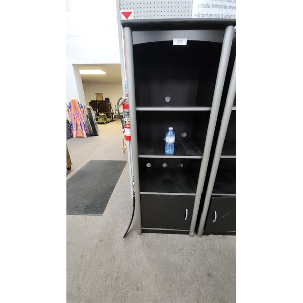 Black storage shelf