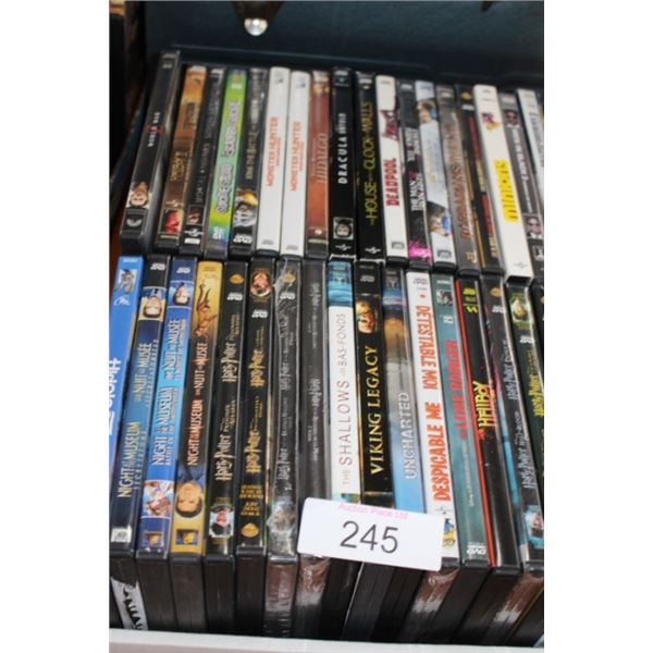 Collection of movie DVDs