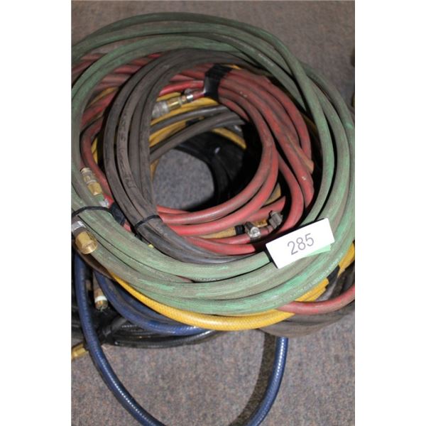 Oxy acetylene hoses, air hoses, propane hoses