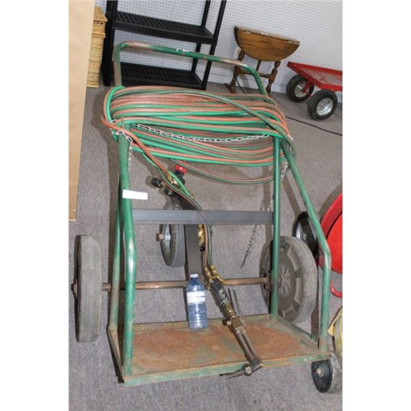 Oxy acetylene cart w/ hose and torch