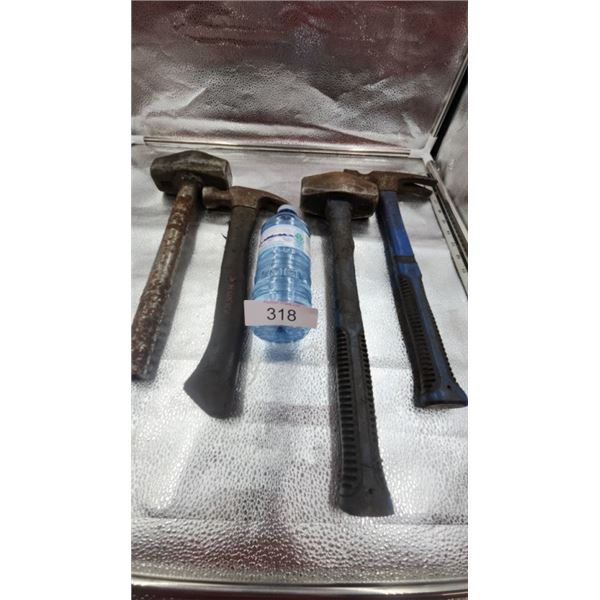 2 mini sledge, 2 claw hammer