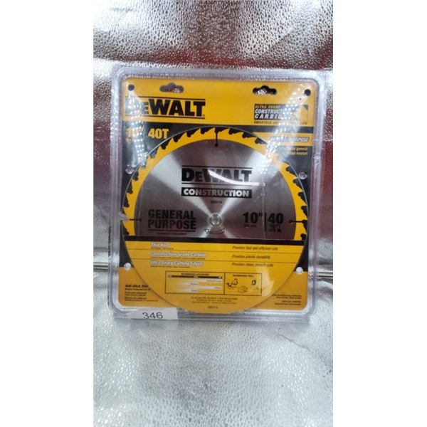 New Dewalt 10" saw blade